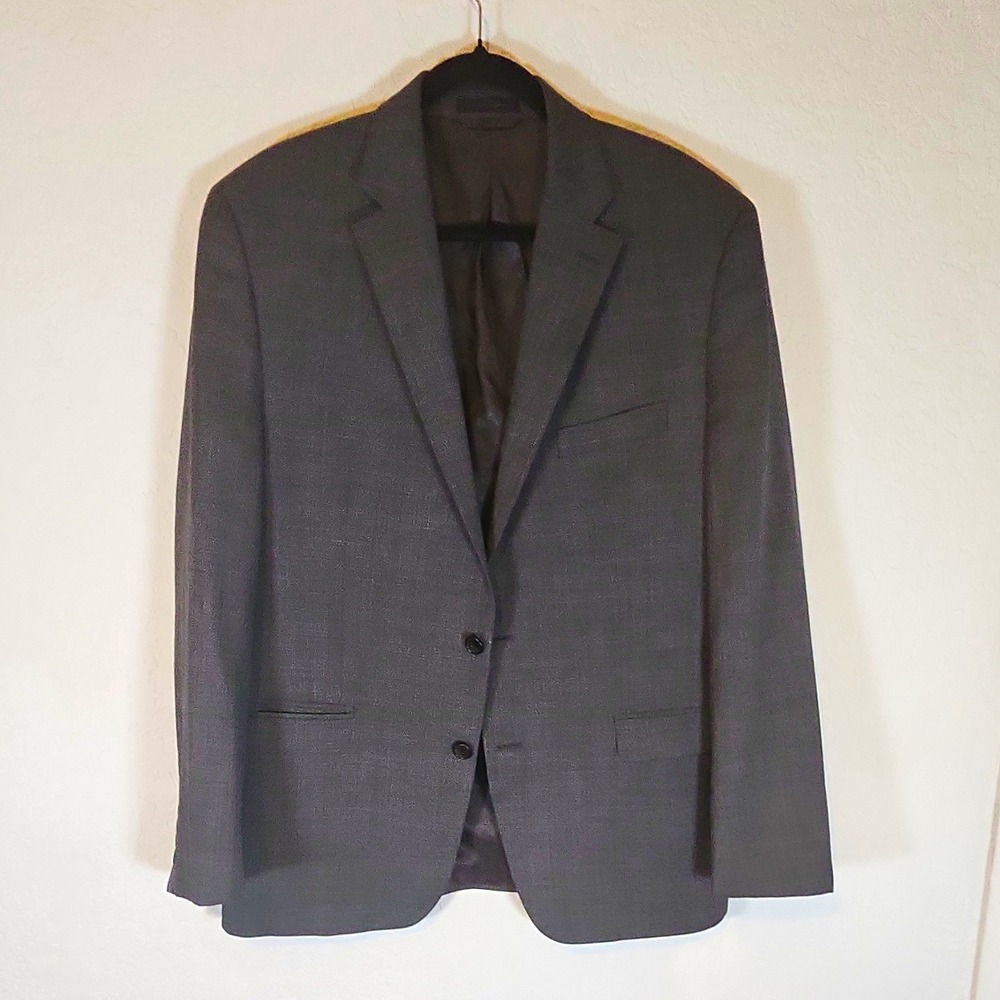 Lauren Ralph Lauren Gray 100% Wool Worsted Suit 42 2-Button Single Vent Notch